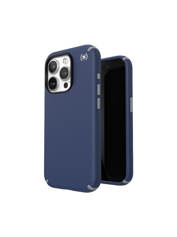 Speck Presidio2 Pro Magsafe - iPhone 15 Pro Case - Coastal Blue  Dust Gray  White
