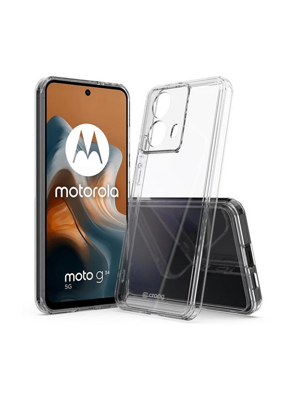 Crong Crystal Shield Cover - Motorola Moto G34 Hülle (Transparent)