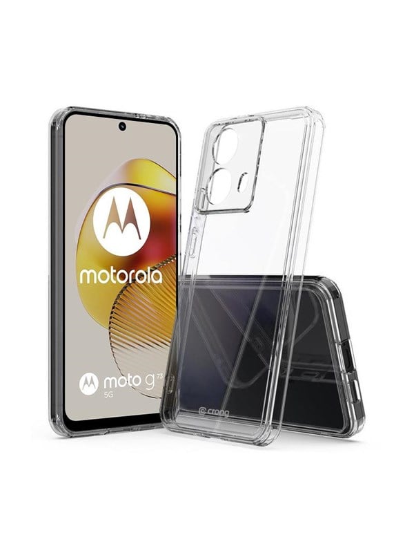CRONG Crystal Shield Cover - Motorola Moto G73 Case - Transparent