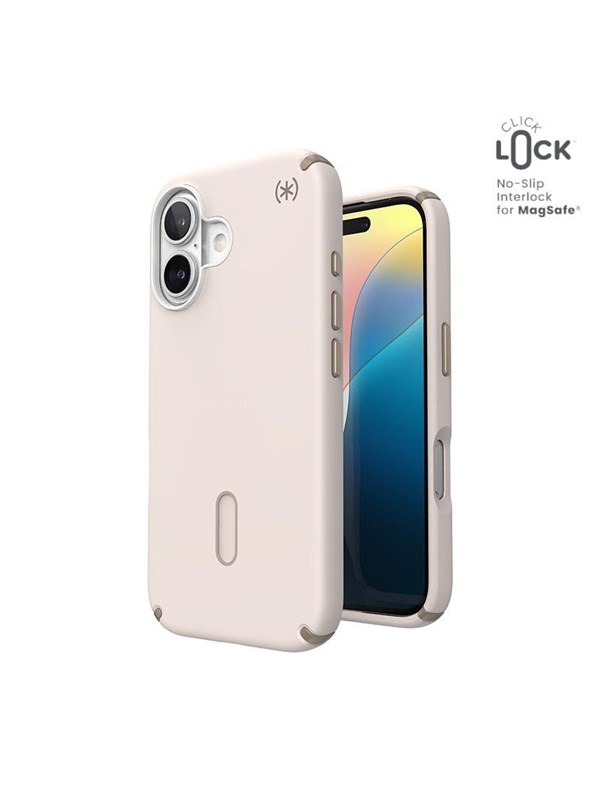 Speck Presidio2 Pro ClickLock  MagSafe - iPhone 16 Case - Bleached Bone  Heirloom Gold  Hazel Brown