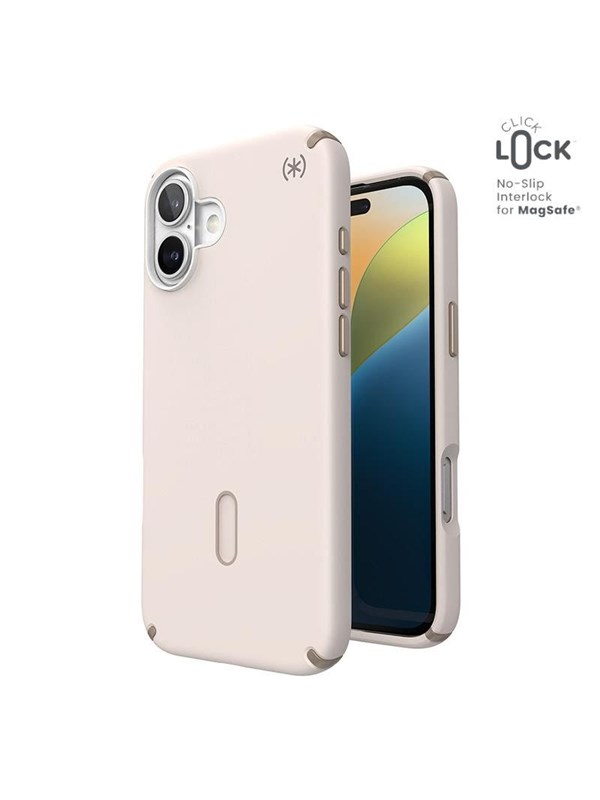 Speck Presidio2 Pro ClickLock  MagSafe - iPhone 16 Plus Case - Bleached Bone  Heirloom Gold  Hazel Brown