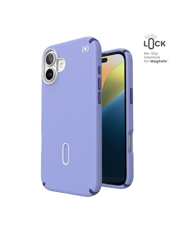 Speck Presidio2 Pro ClickLock  MagSafe - iPhone 16 Plus Case - Future Lavender  Cassis Purple  White