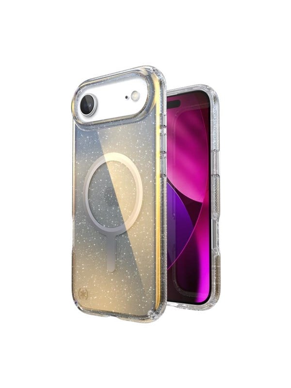 Speck Presidio Lux MagSafe - iPhone Air Case - Hyper Mirror Glitter  Silver Metallic