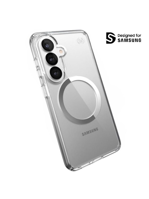 Speck Presidio Perfect-Clear Magnet - Samsung Galaxy S26 MagSafe Case - ClearClearSilver