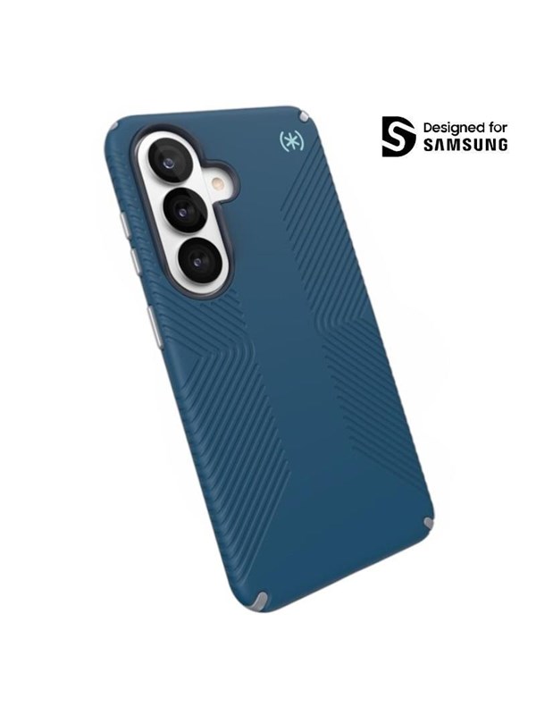 Speck Presidio2 Grip Magnet - Samsung Galaxy S26 MagSafe Case - Deep SeaSilver MetallicSpell Blue