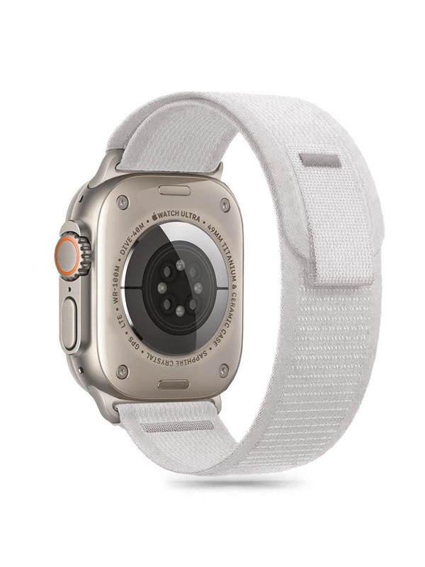 Tech-Protect Nylon Stripe Strap for Apple Watch 6 / 7 / 8 / 9 / 10 / SE / Ultra 1 / 2 (44 / 45 / 46 / 49 MM) - Gray