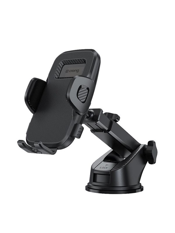CRONG Carclip Car Holder for Dashboard and Windshield - Black