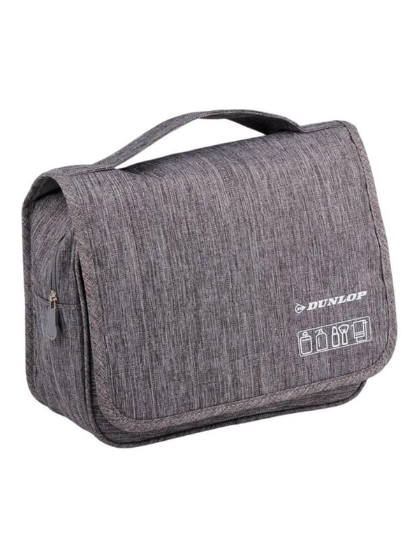 Dunlop - Travel Toiletry Bag with Hanging Hook 25x20x10 cm - Grey