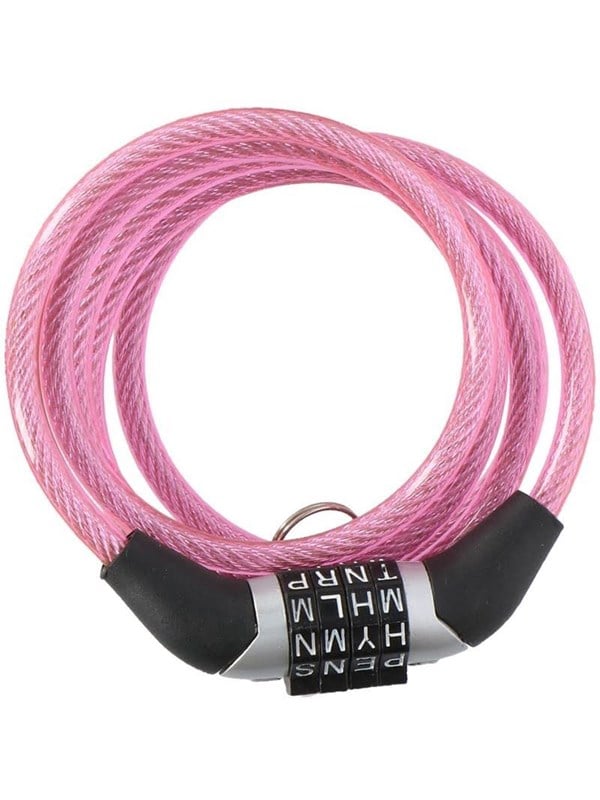 Dunlop - Bicycle Lock with Combination - Pink