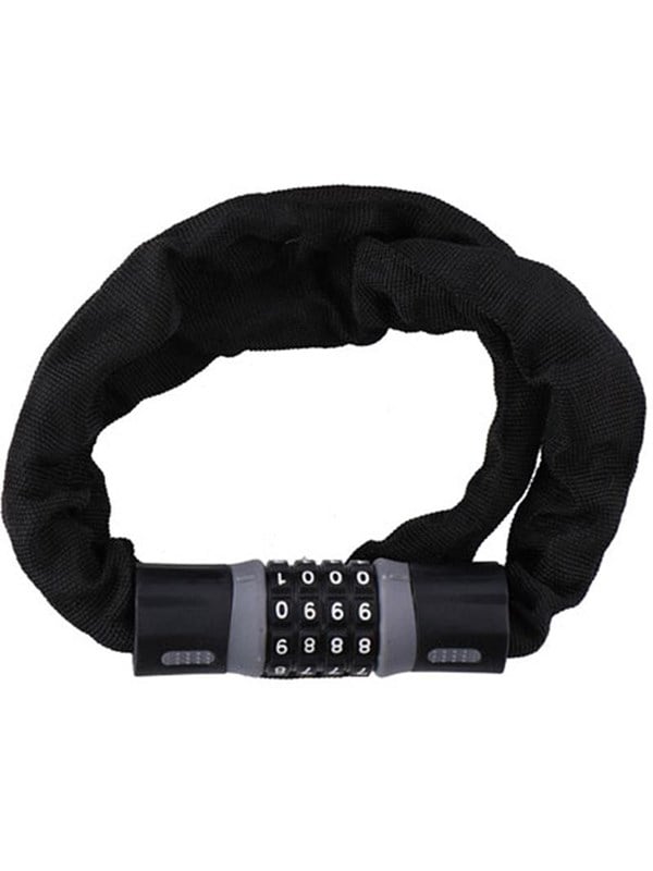 Dunlop - Bicycle Lock with Combination Chain - Black
