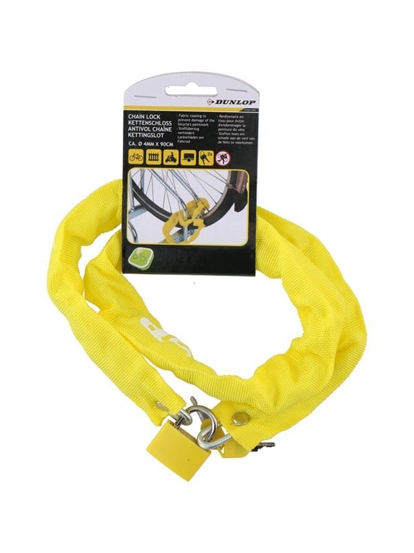 Dunlop - Anti-theft bicycle lock 90 cm - Yellow