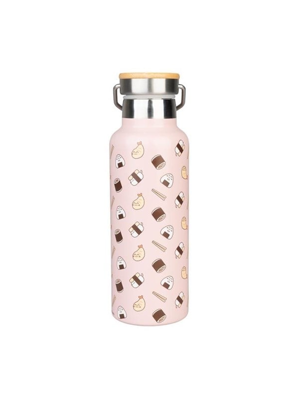 Pusheen - Stainless steel thermal bottle with handle from the Sushi Roll collection 500 ml