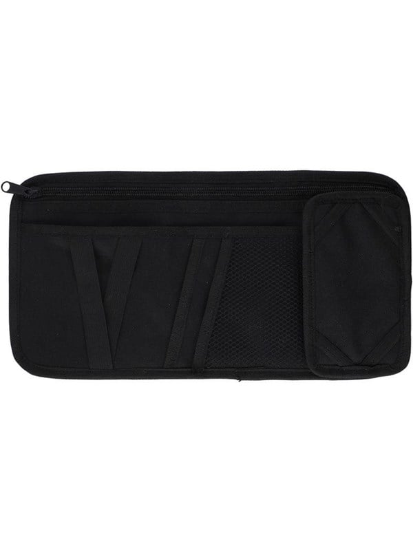 Sonnenblende Auto Organizer in Schwarz 185x36 cm mit abnehmbarer Handytasche