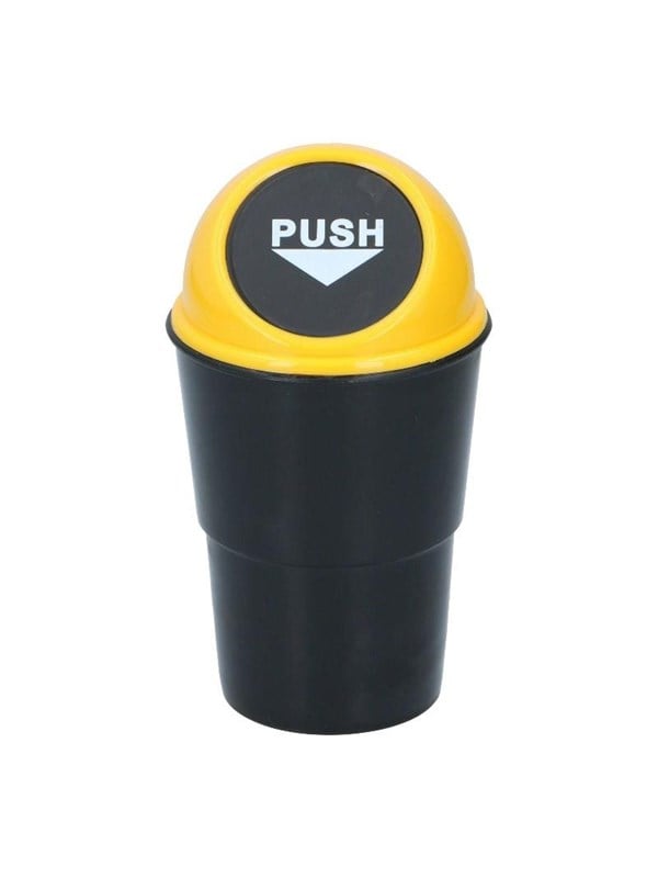 Dunlop - Car Trash Bin 400 ml 10x17 cm - Yellow / Black