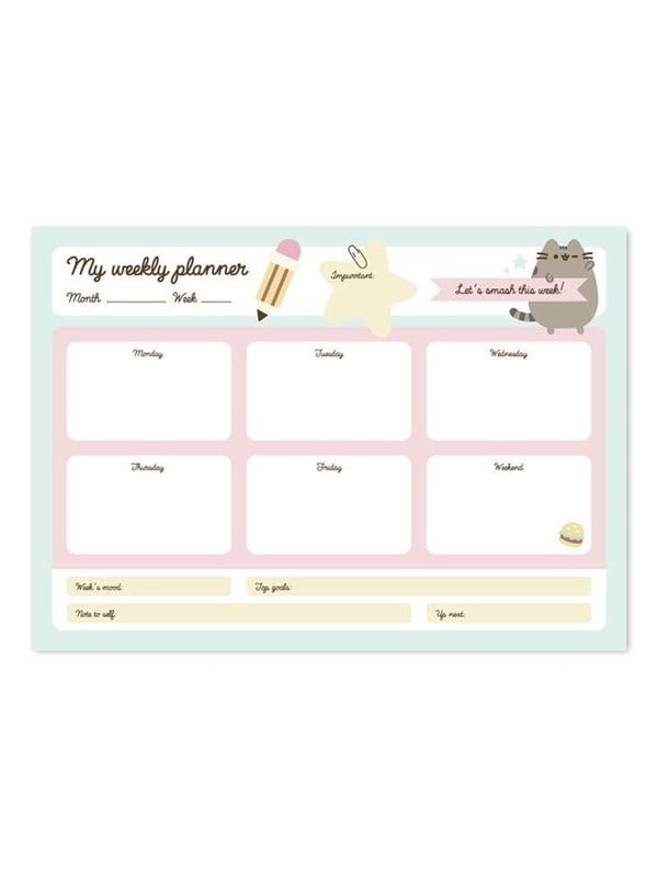 Pusheen - Weekly Planner from the Foodie Collection 54 A4 Pages