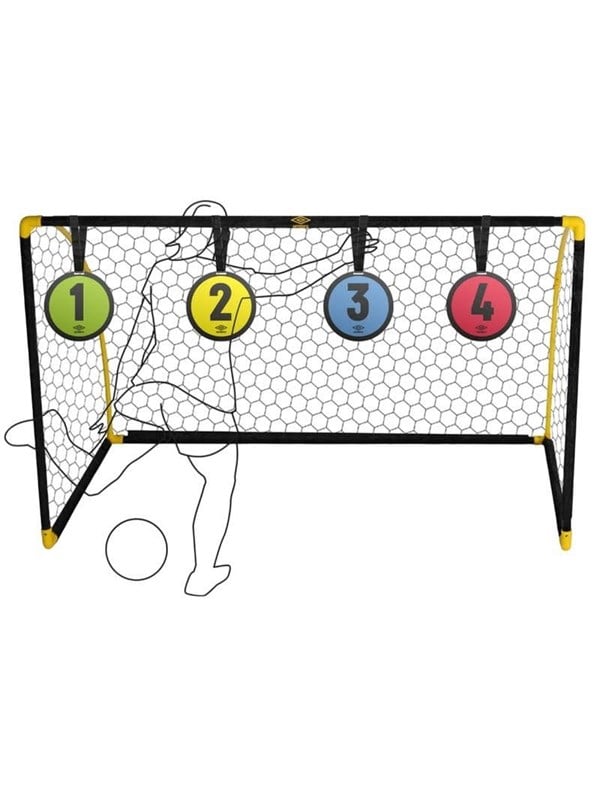 Fußballtore - 4 Zielscheiben - ⌀ 21 CM - Trainieren Sie Genauigkeit und Reaktionszeit - Grün  Gelb  Blau  Rot