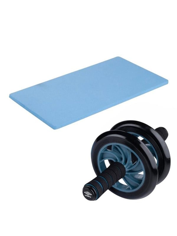 Umbro - Dual-wheel ab roller with mat - Blue
