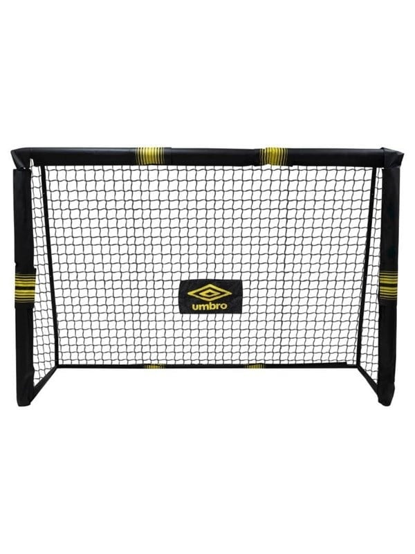 Fußballtor - Fußballtor 240 x 160 x 85 cm - Fußballtor groß - Outdoor-Spielzeug für Kinder und Erwachsene - schneller Aufbau - Fußball-Trainingstor - Metall - Schwarz Gelb