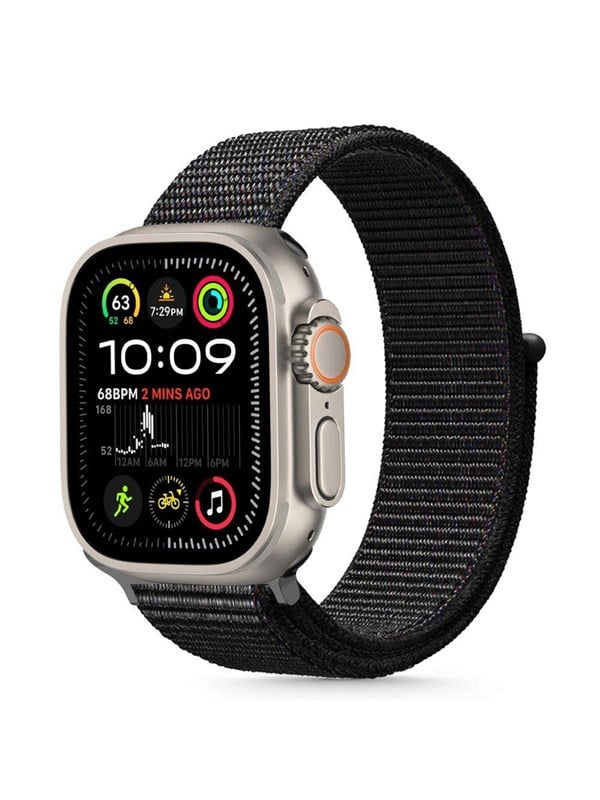 Tech-Protect Nylon Strap for Apple Watch 44 / 45 / 46 / 49 mm - Black