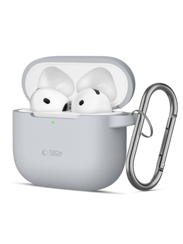 Image of Tech-Protect Silicone Hook Case for AirPods 4 - Grey