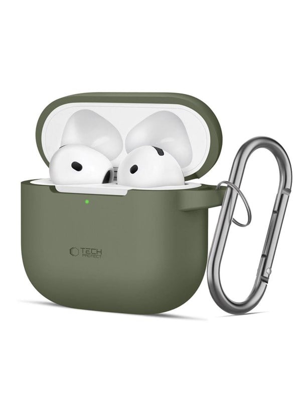 Image of Tech-Protect Silicone Hook Case for AirPods 4 - Green