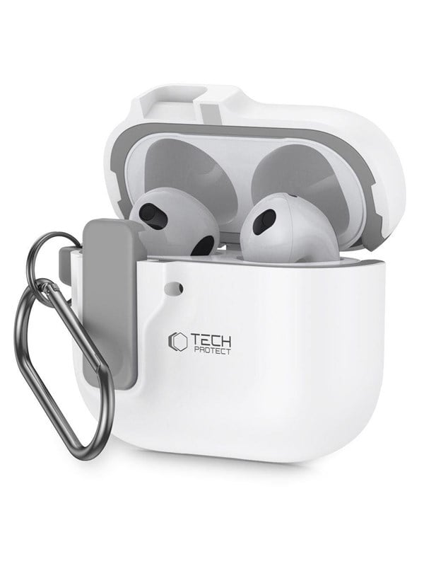 Tech-Protect Slim Hook Case for AirPods 4 - White
