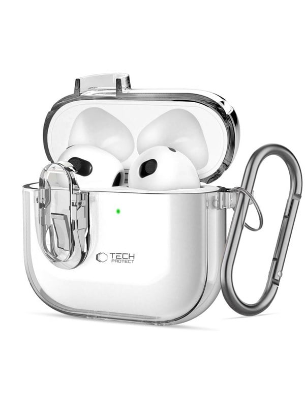 Tech-Protect Slim Hook Case for AirPods 4 - Clear