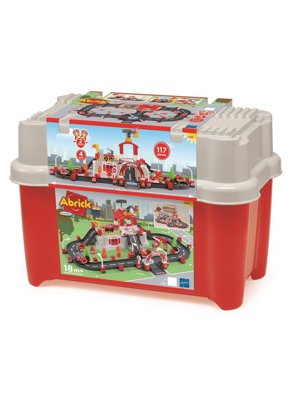 Image of Abrick Ecoiffier Building Set - Fire Brigade Play - 117 pcs