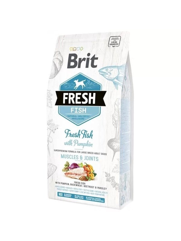 Brit Fresh Muscles  Joints Fish with pumpkin - dry dog food - 12kg