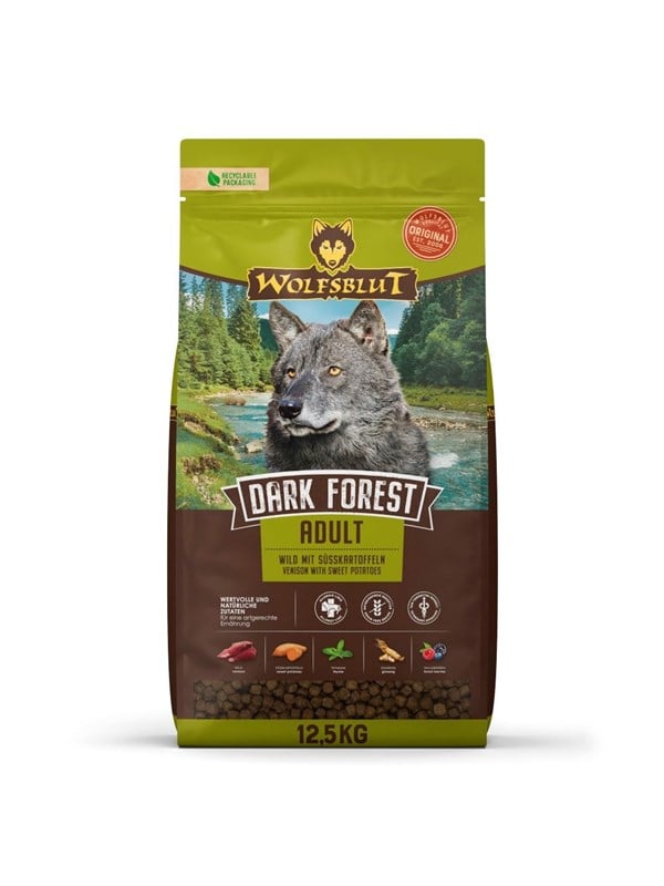 Wolfsblut Dark Forest Venison with sweet potatoes - dry dog food - 12.5kg