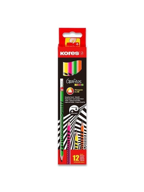 Kores - School Pencils - 12-pack - Neon