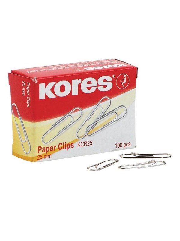 Kores - Paper Clips 25 mm - 100 pcs