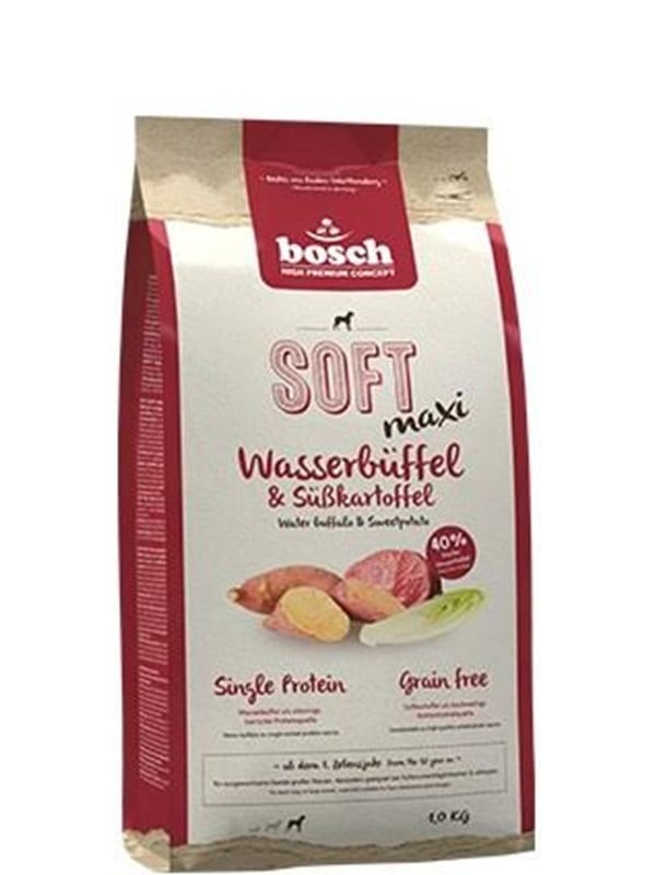 Hundefutter BOSCH Soft Maxi Erwachsener Rind und Kalbfleisch Búfalo Süßkartoffel 125 Kg