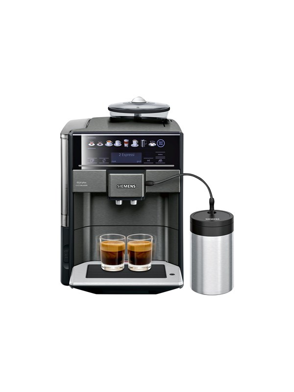 Siemens EQ.6 plus extraKlasse TE657F09DE - automatic coffee machine with milk frother - 19 bar - dark inox