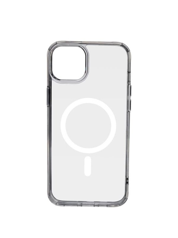 Pomologic Covercase Rugged for iPhone 15  Plus Clear WMagsafe
