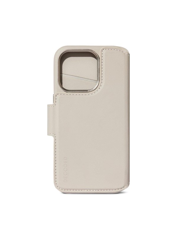 Decoded Leather Detachable Wallet for iPhone 15 Pro Clay