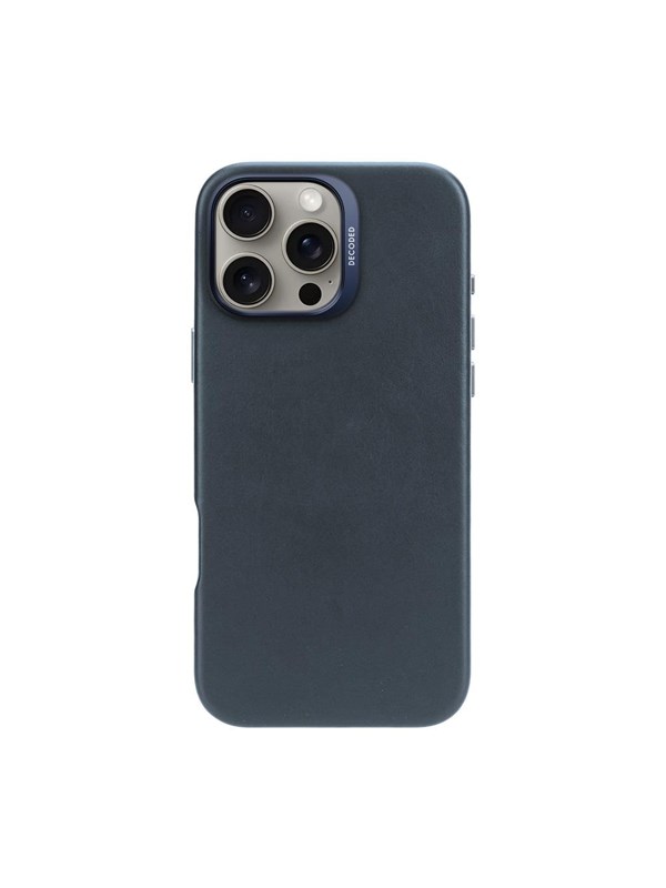 Decoded Leather Backcover for iPhone 16 Pro Max Navy