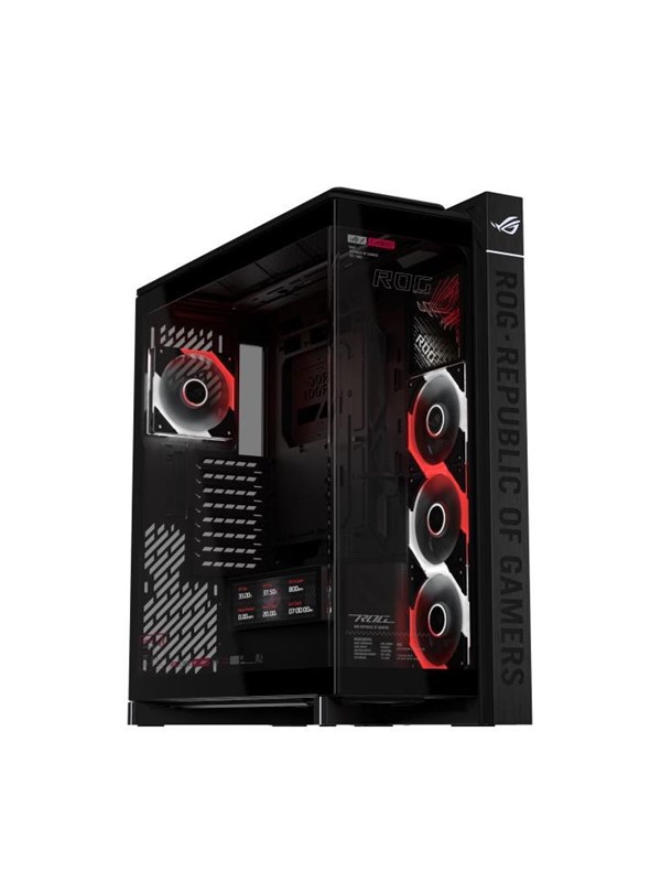 PC-Gehäuse ASUS ROG CRONOX GR801 Curve TG ARGB Weiß LCD 9,2"