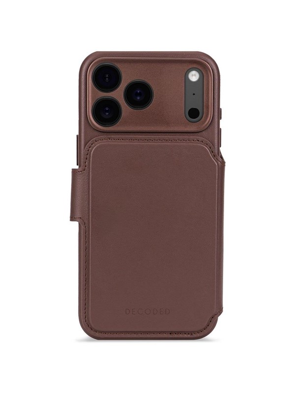 Decoded 2 in 1 Leather Klapphülle MagSafe für das Apple iPhone 17 Pro Max - Chocolate Brown