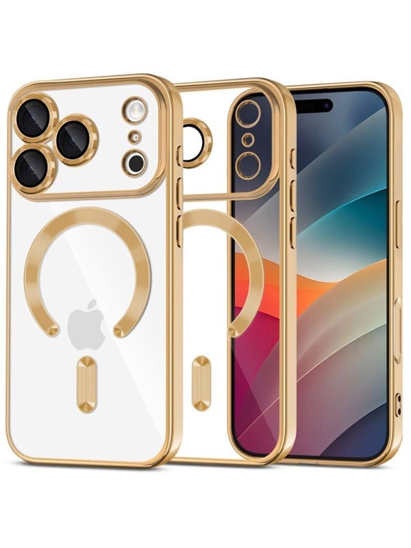 Tech-Protect MagFlex MagSafe Case for iPhone 17 Pro Max - Clear Gold