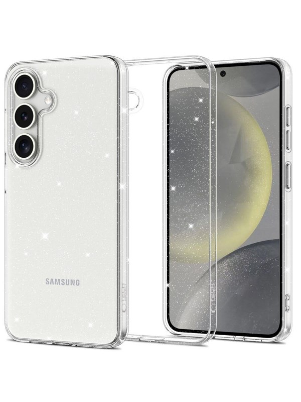 Tech-Protect FlexAir Case for Samsung Galaxy S25 - Clear Glitter