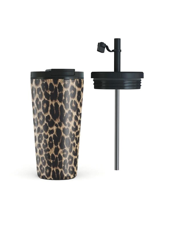 Burga Player - Travel Mug 500ml with Flap  Straw Set