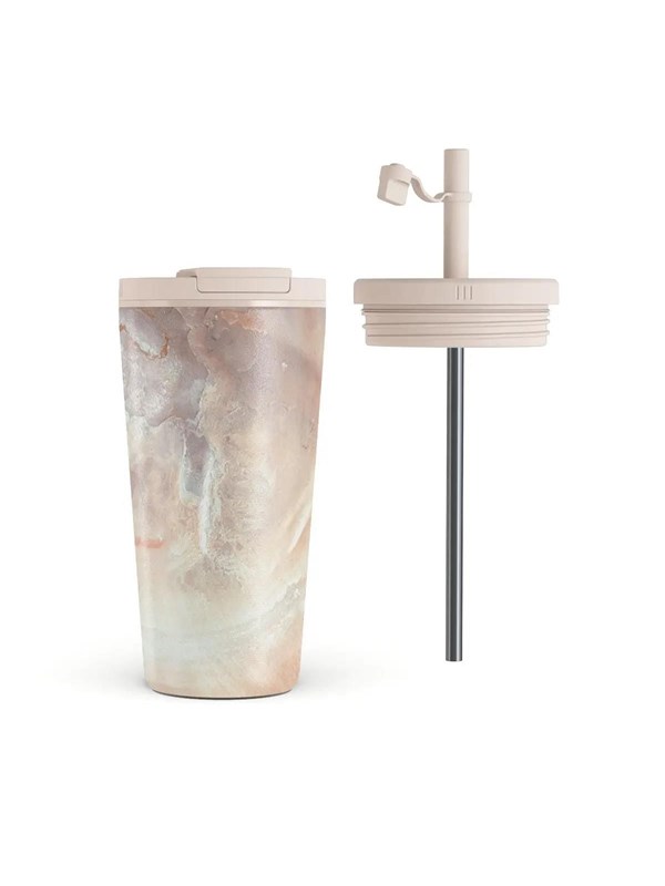 Burga Serene Sunset - Travel Mug 500ml with Flap  Straw Set