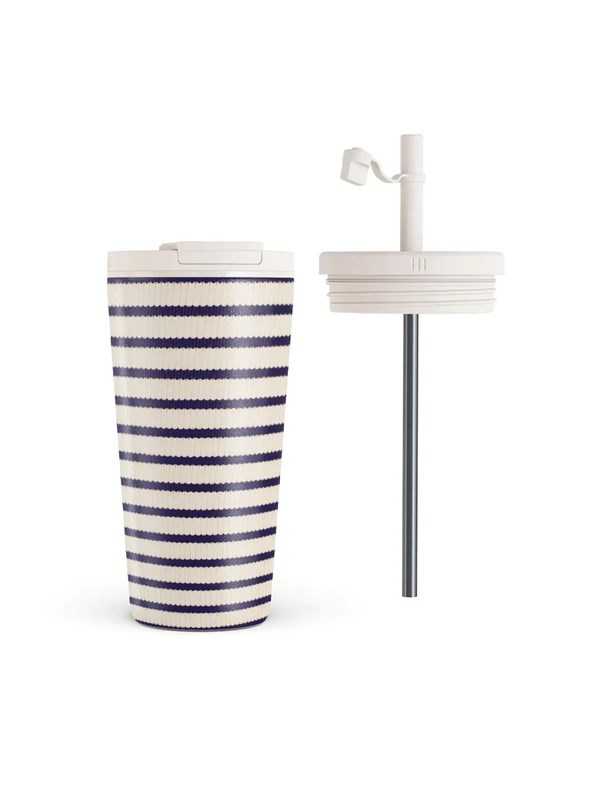 Burga Old Money - Travel Mug 500ml with Flap  Straw Set