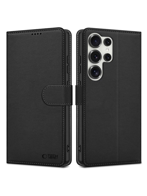 Tech-Protect Wallet Case for Samsung Galaxy S25 Ultra - Black