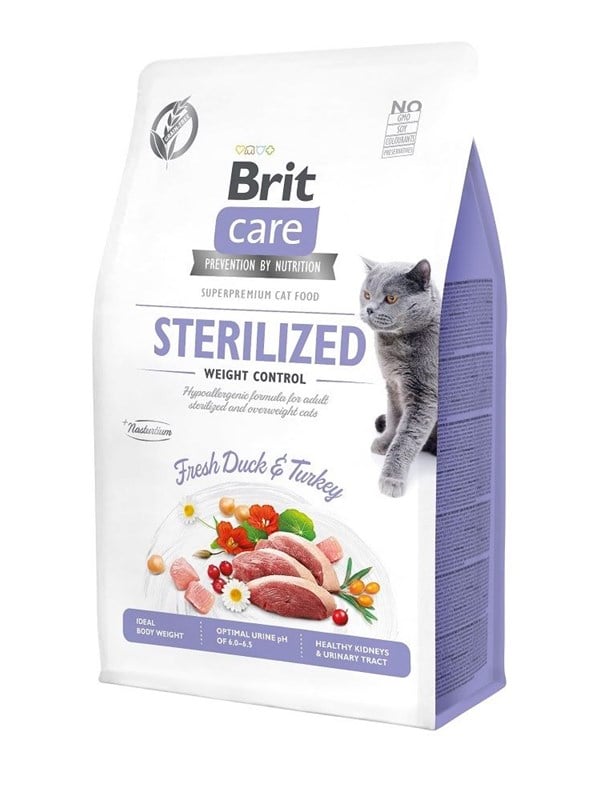 Brit Care Grain-Free Sterilized Weight Control - dry cat food - 2 kg