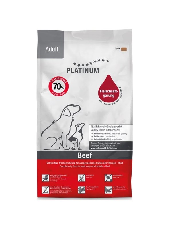 Platinum Adult Beef - semi-moist dog food - 5kg