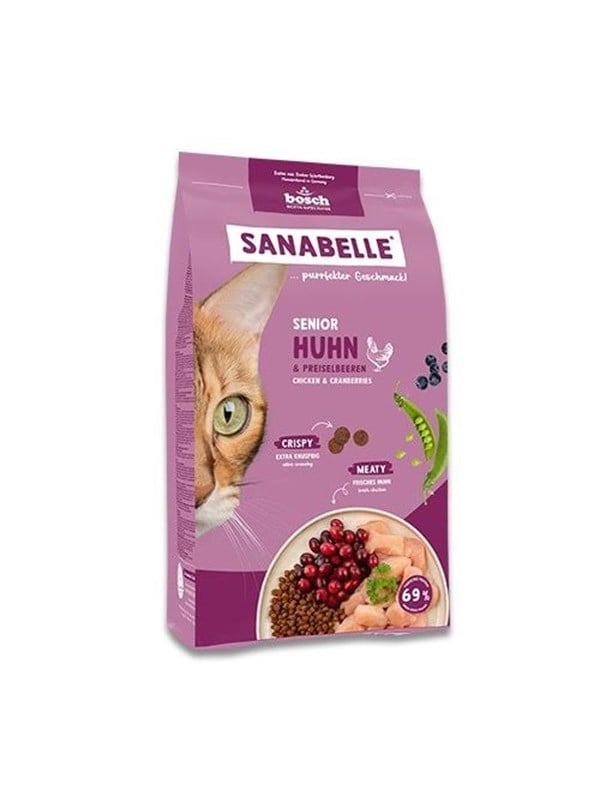 Bosch Sanabelle Life Senior chicken  cranberries - dry cat food - 8kg