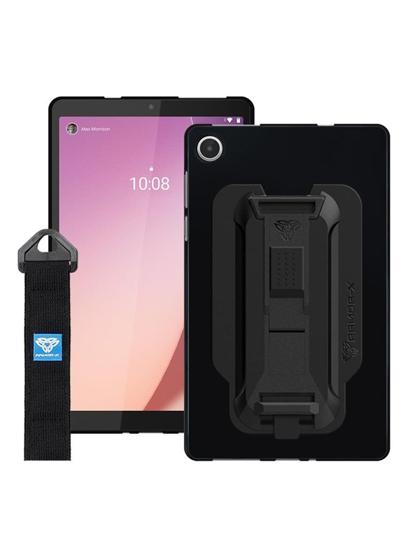 Armor-X Lenovo Tab M8 4th Gen TB300  Shockproof Case w Kickstand  hand stra