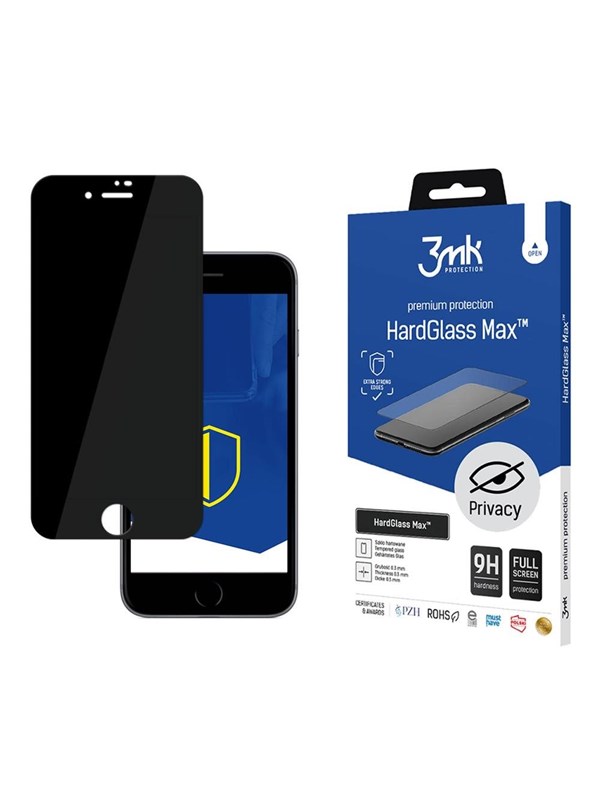 Image of 3mk 9H Privacy Glass HardGlass Max Privacy for iPhone 7